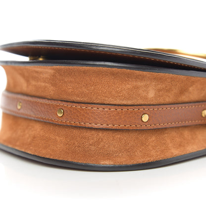 Chloe Calfskin Suede Small Nile Bracelet Bag Caramel 7 of 8