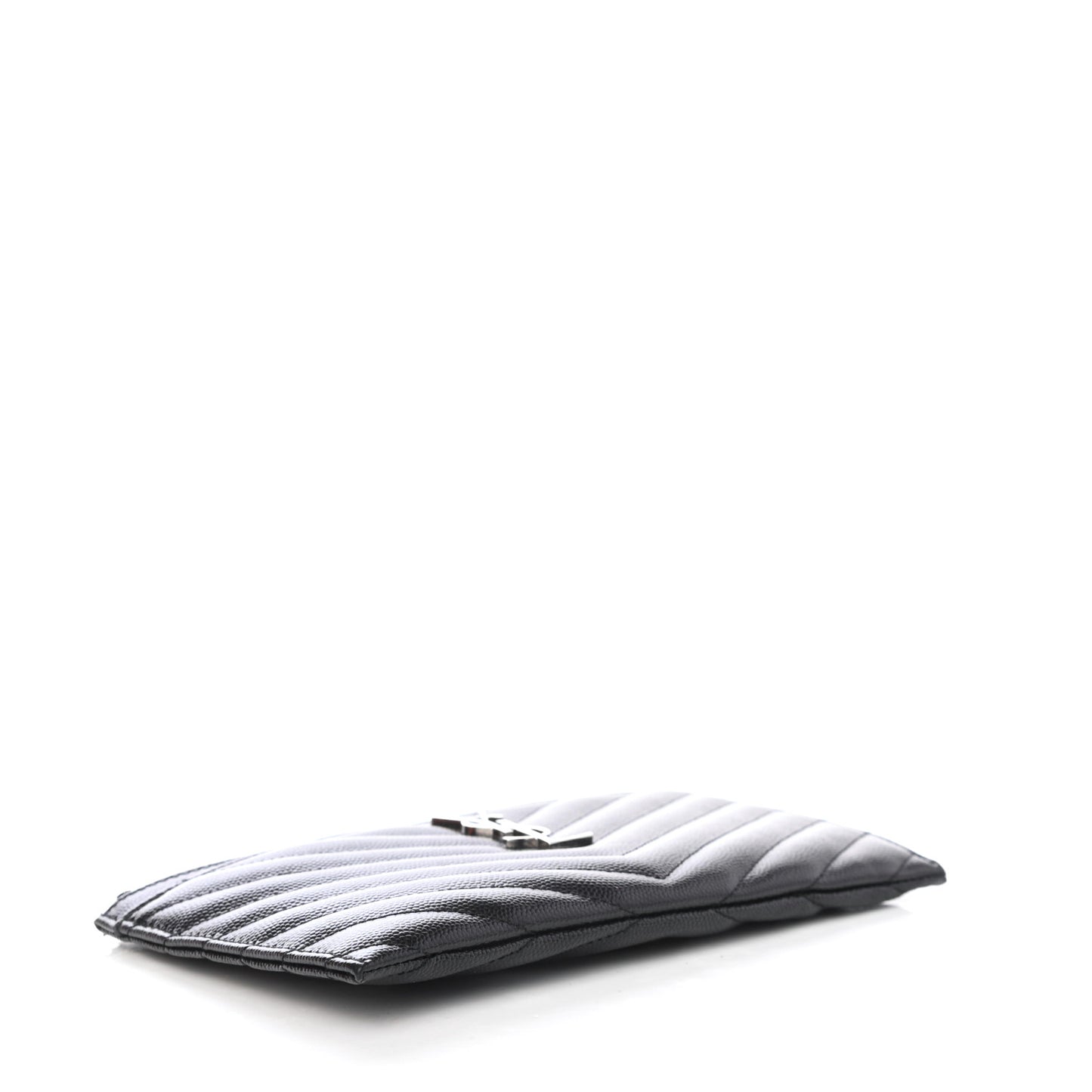 Grain De Poudre Chevron Monogram Bill Pouch Black