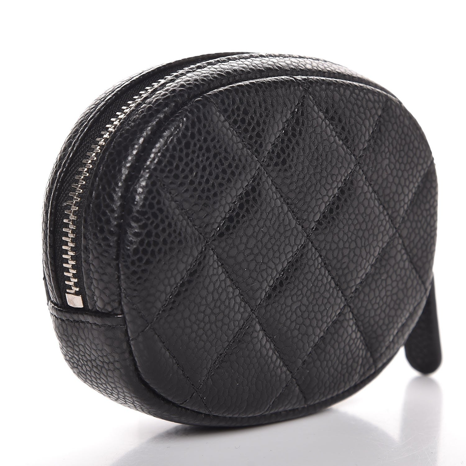 Chanel Caviar Quilted Zip Around Classic Coin Purse Black 3 of 7