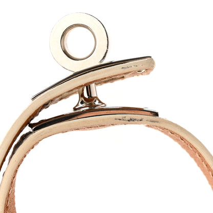 Hermes Epsom Kelly Double Tour Bracelet S White 7 of 8