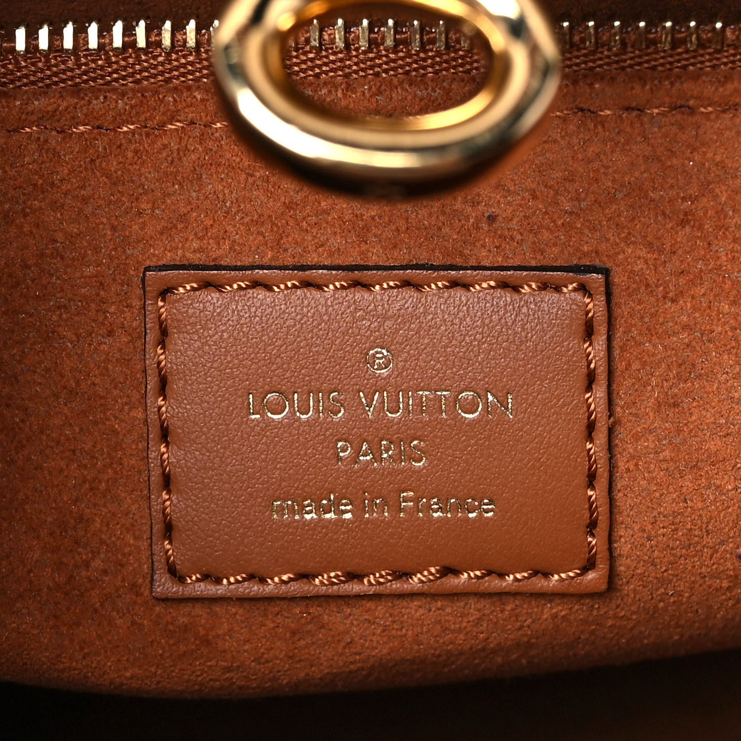 Louis Vuitton Grained Calfskin Shearling On My Side PM Caramel 5 of 8