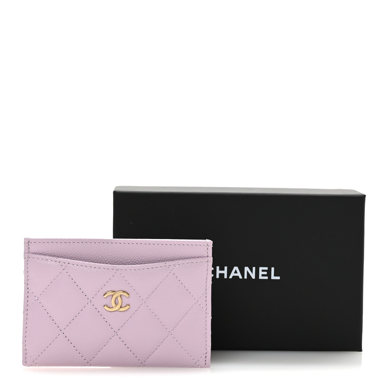 Chanel Caviar Quilted Card Holder Wallet Light Purple 9 of 9