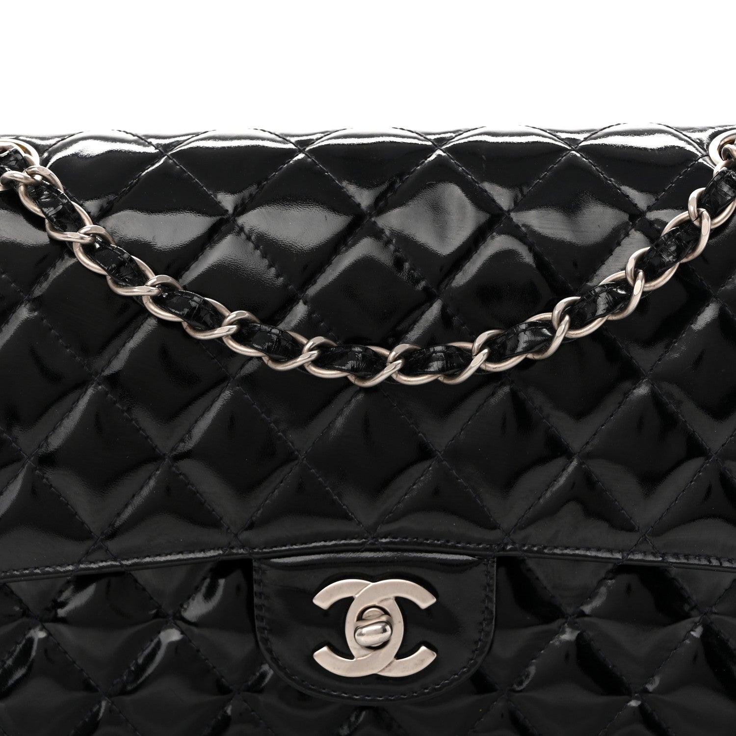 Chanel Glazed Calfskin Quilted Medium Double Flap Black 8 of 10