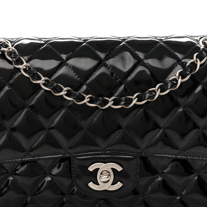 Chanel Glazed Calfskin Quilted Medium Double Flap Black 8 of 10