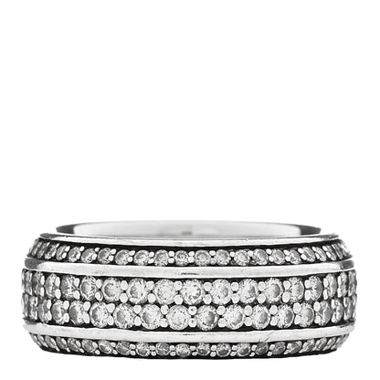 David Yurman Sterling Silver Diamond 8.5mm Streamline Beveled Band Ring 56 7.75 1 of 8