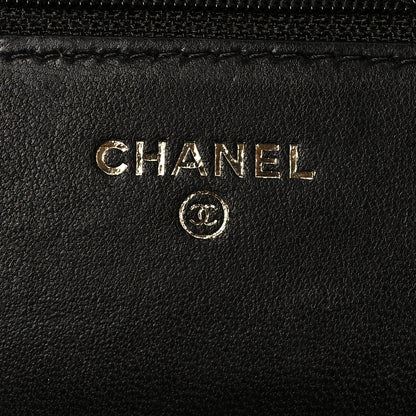 Chanel Lambskin Quilted Wallet On Chain WOC Black 6 of 11