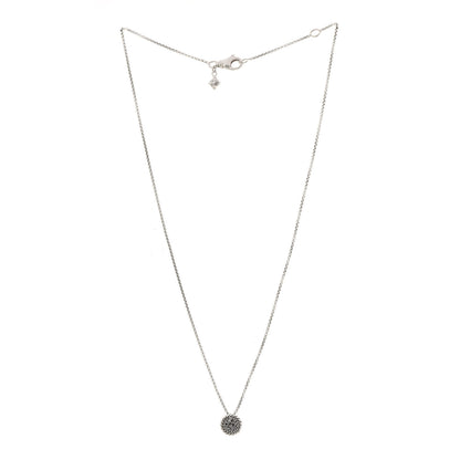 David Yurman Sterling Silver Black Diamond 8mm Petite Chatelaine Pendant Necklace 3 of 5