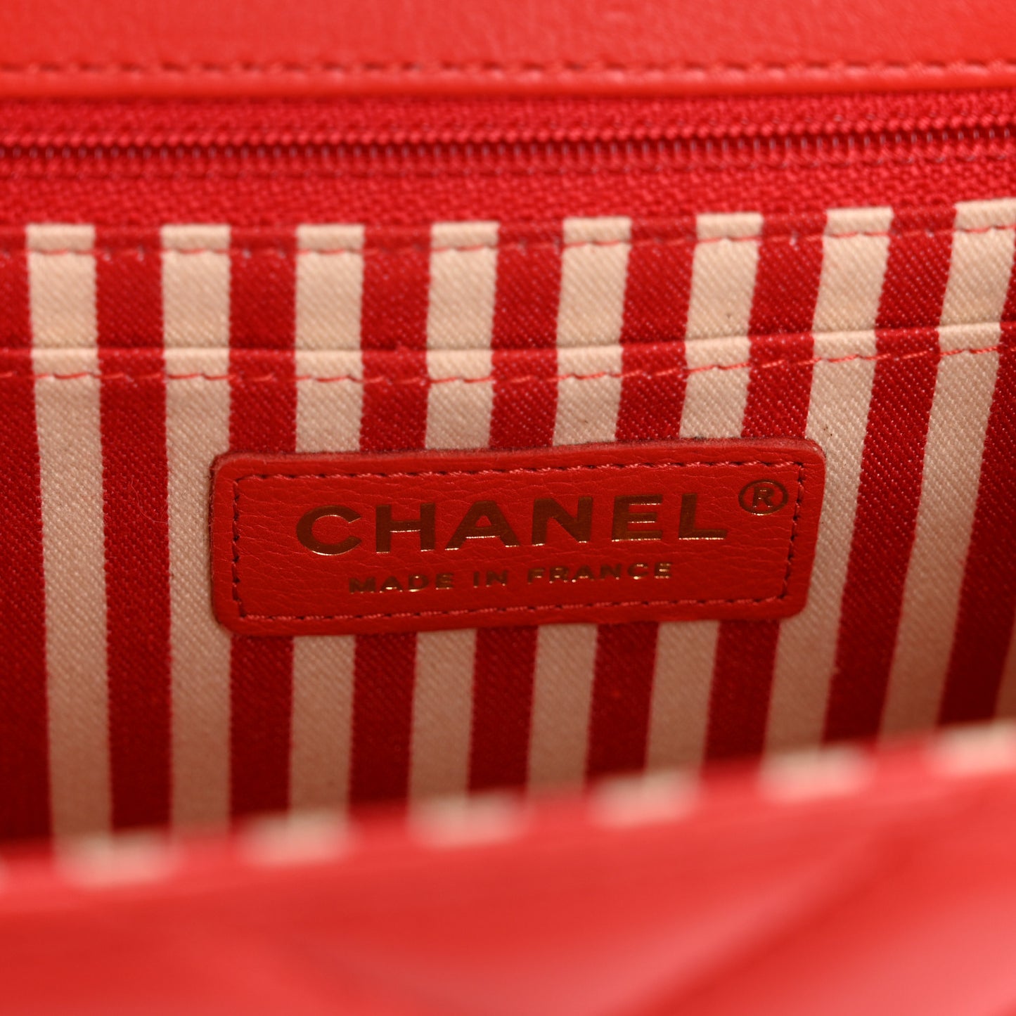 Calfskin Quilted Chevron Small Envelope Flap Red