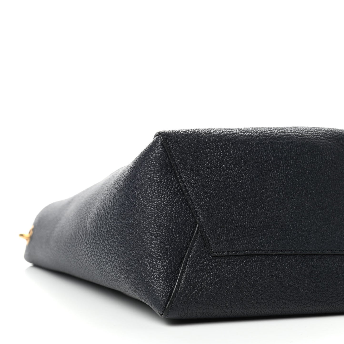 Soft Grained Calfskin Small Sangle Bucket Bag Navy