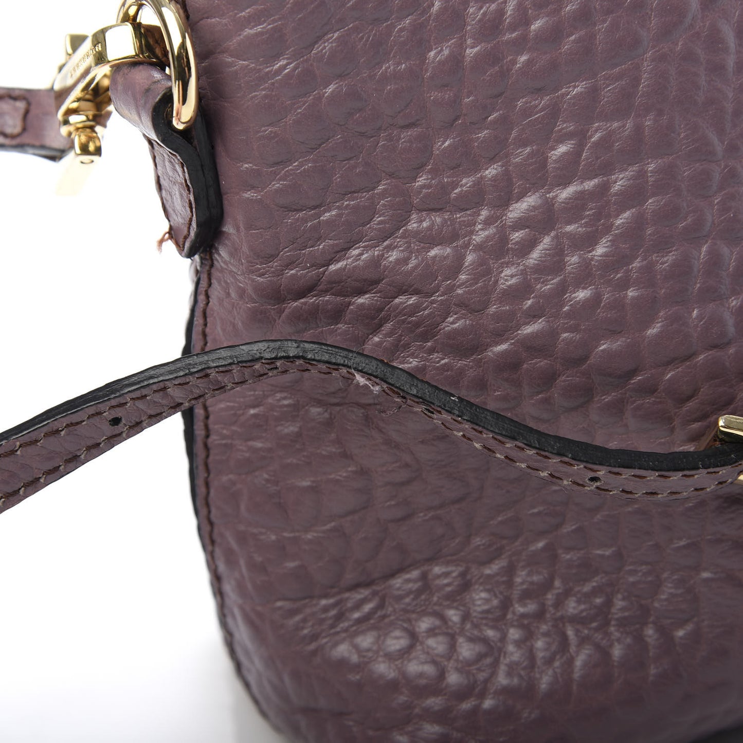 Signature Grain Calfskin Small Chichester Crossbody Clutch Bag Dark Plum