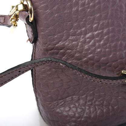 Burberry Signature Grain Calfskin Small Chichester Crossbody Clutch Bag Dark Plum 14 of 15