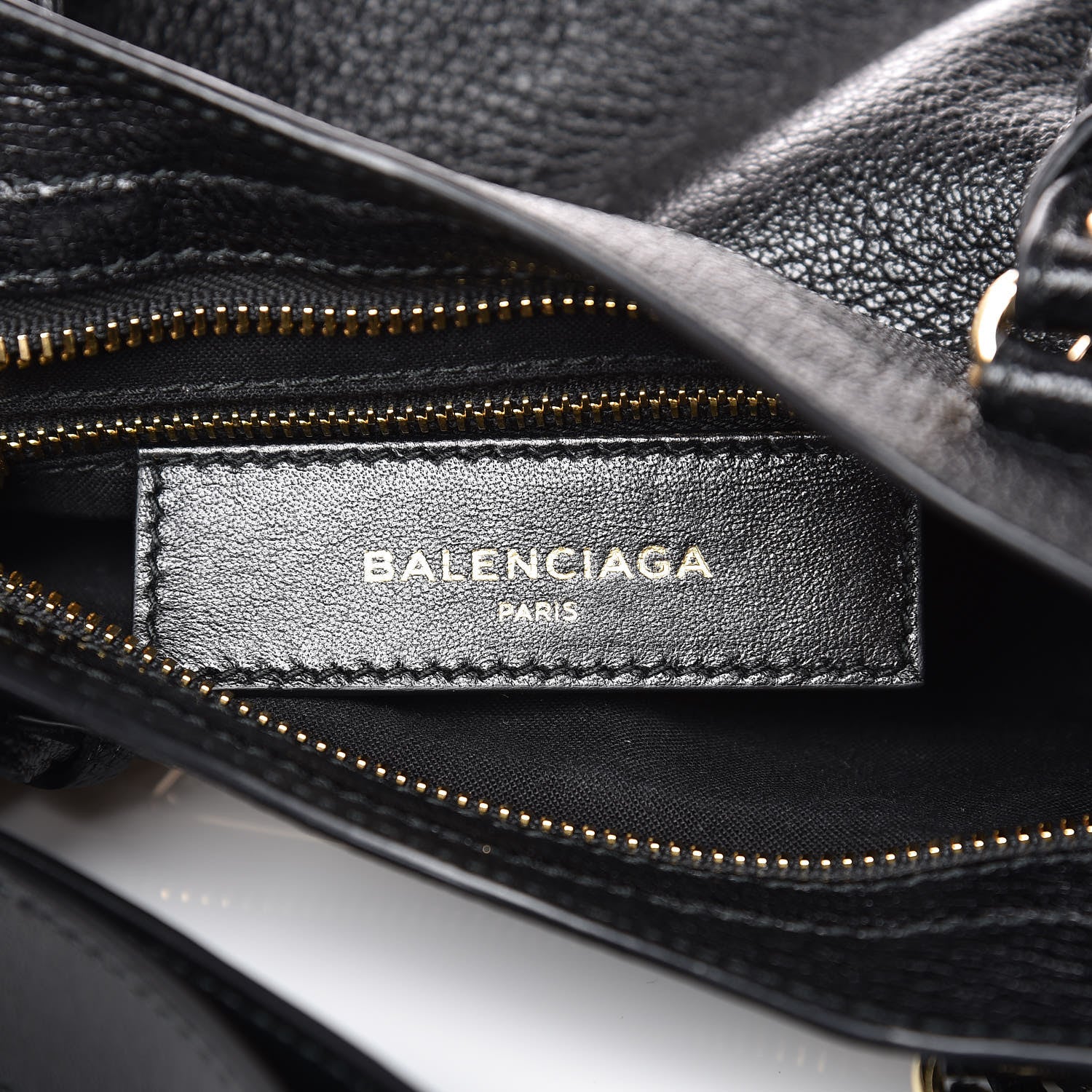Balenciaga Chevre Gold Metallic Edge Hardware Mini City Black 6 of 7
