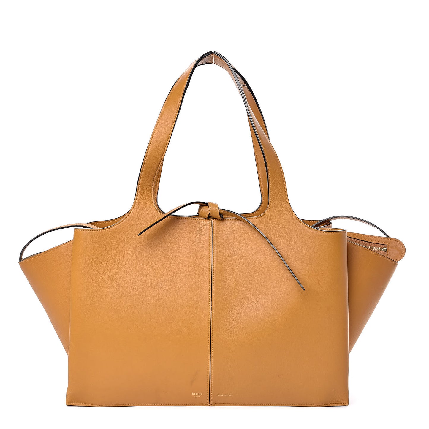 Supple Natural Calfskin Medium Tri-Fold Bag Blonde