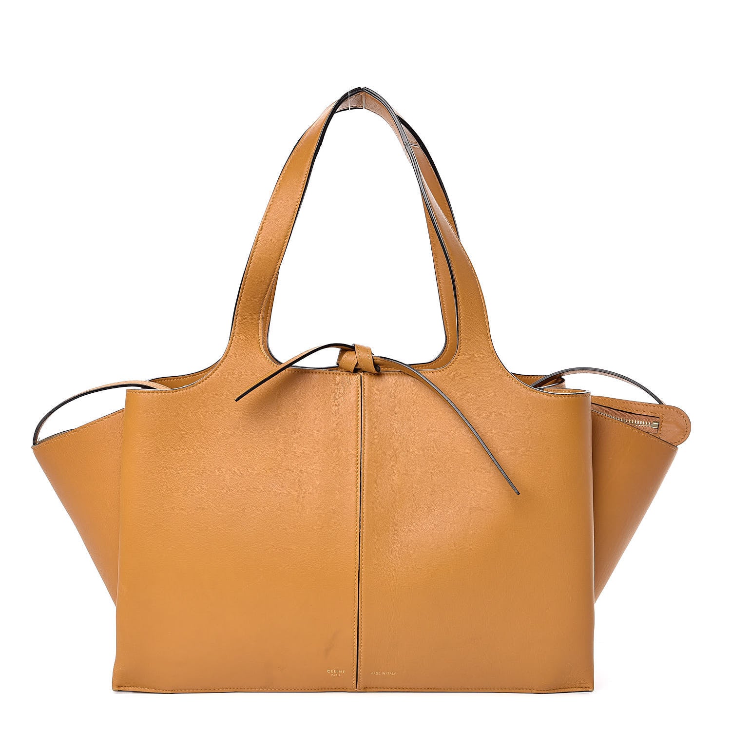 Celine Supple Natural Calfskin Medium Tri-Fold Bag Blonde 1 of 20