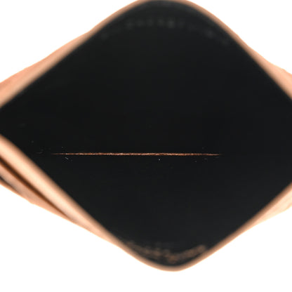 Saint Laurent Grain De Poudre Matelasse Chevron Monogram Credit Card Case Natural Dark 5 of 8