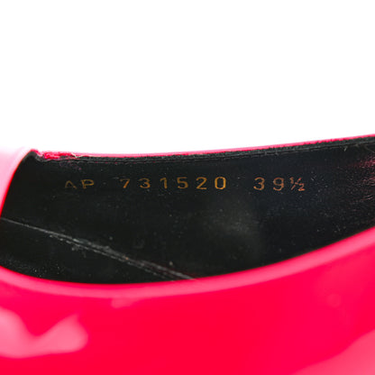 Saint Laurent Patent Calfskin Kiss 105 Slingback Pumps 39.5 Highlighter Coral 8 of 10