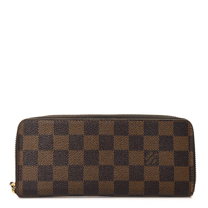Louis Vuitton Damier Ebene Clemence Wallet Rose Ballerine 1 of 7