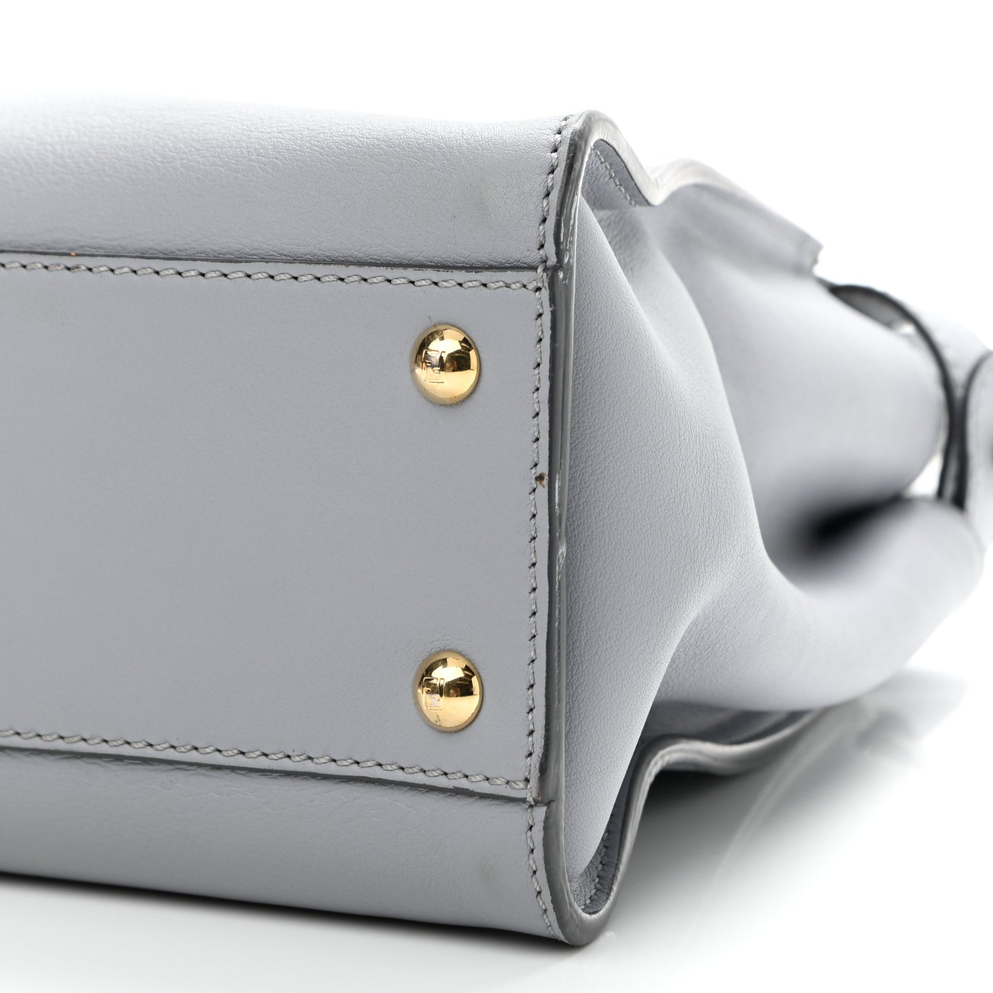 Vitello Seta Shiny Nappa Medium Peekaboo Iconic Satchel Ardesia Amido