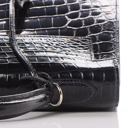 Hermes Shiny Niloticus Crocodile Kelly Sellier 32 9 of 36
