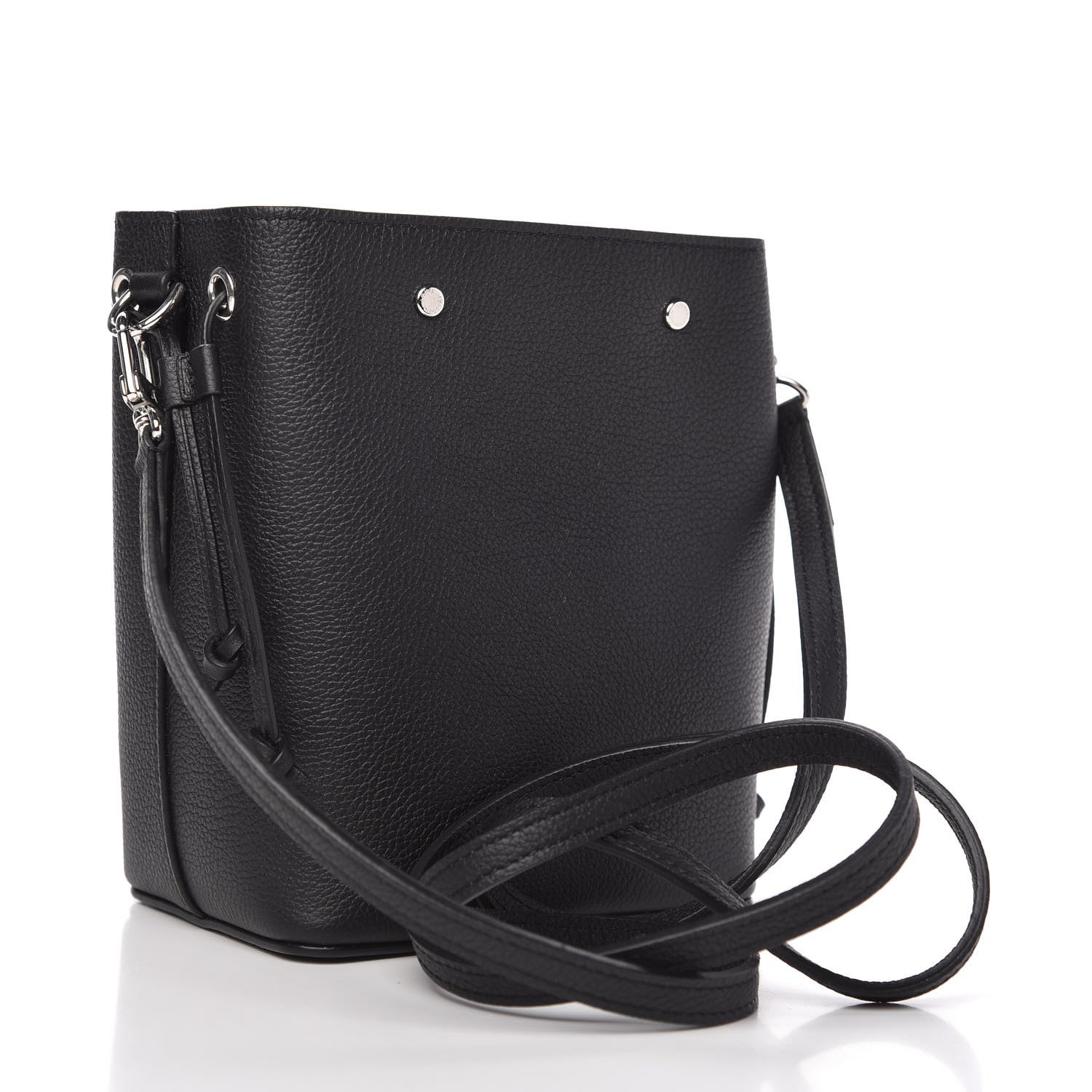 Louis Vuitton Calfskin Nano Lockme Bucket Black 3 of 10