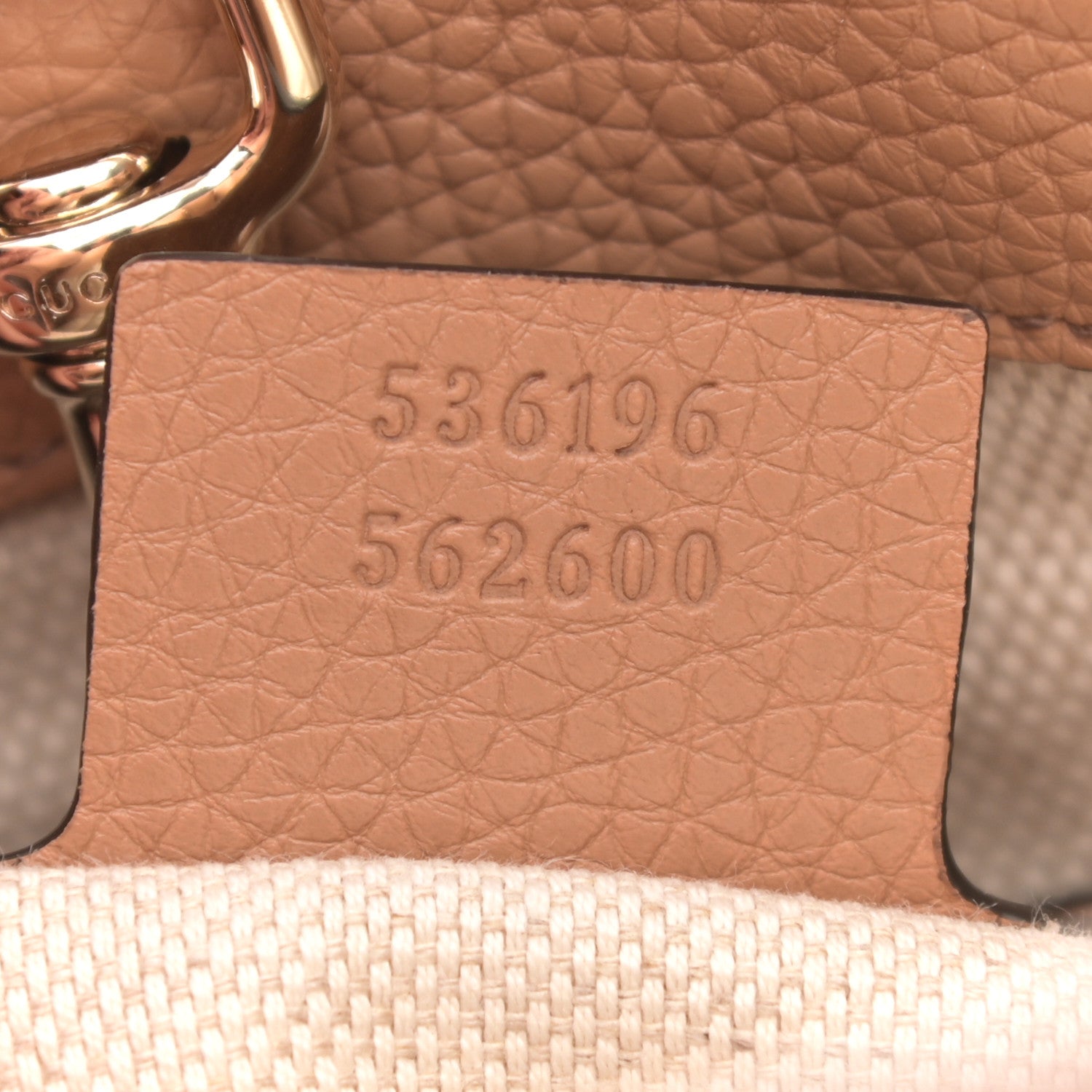 Gucci Pebbled Calfskin Medium Soho Chain Shoulder Bag Camelia 7 of 8