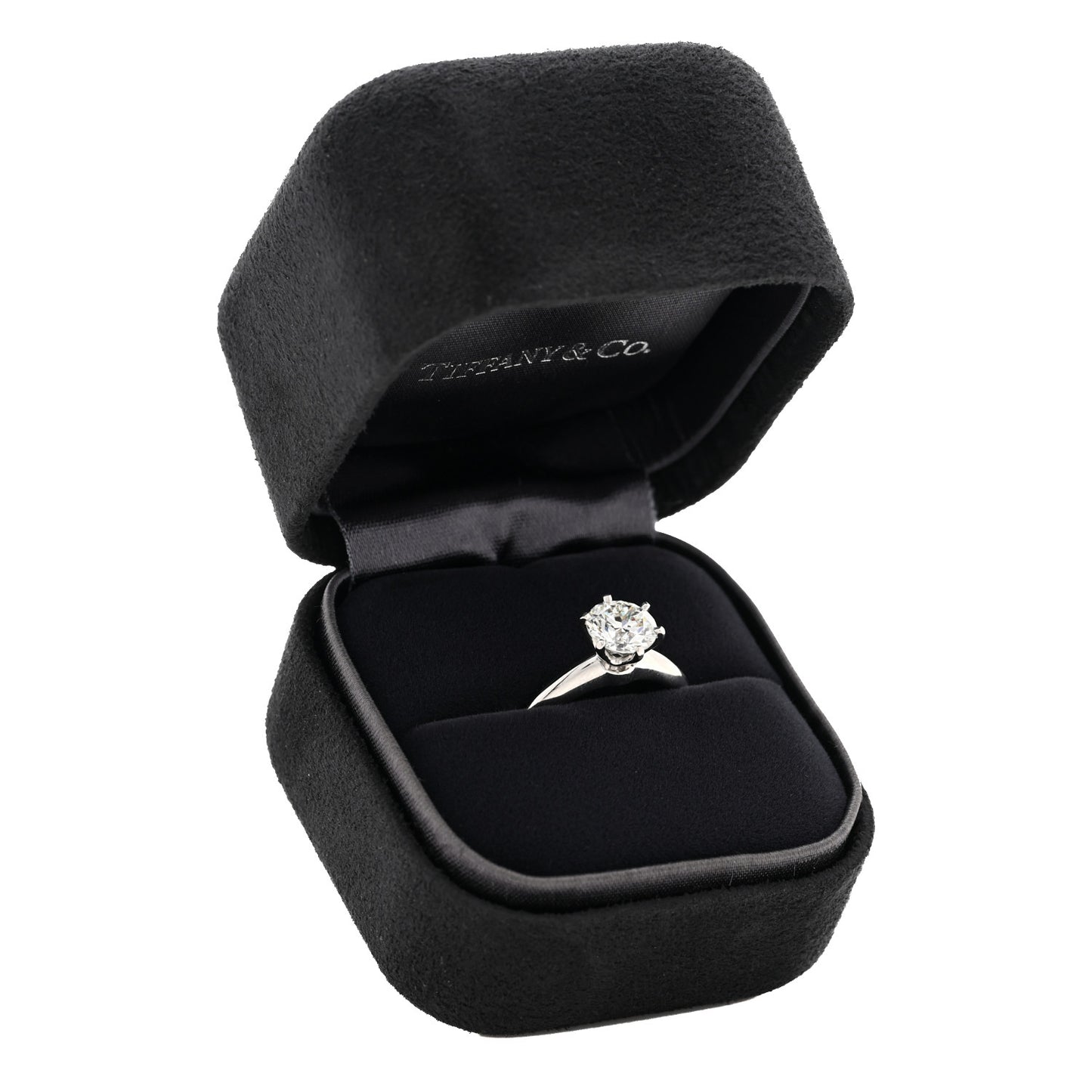 Platinum Diamond 1.26ct Solitaire Engagement Ring 52 6