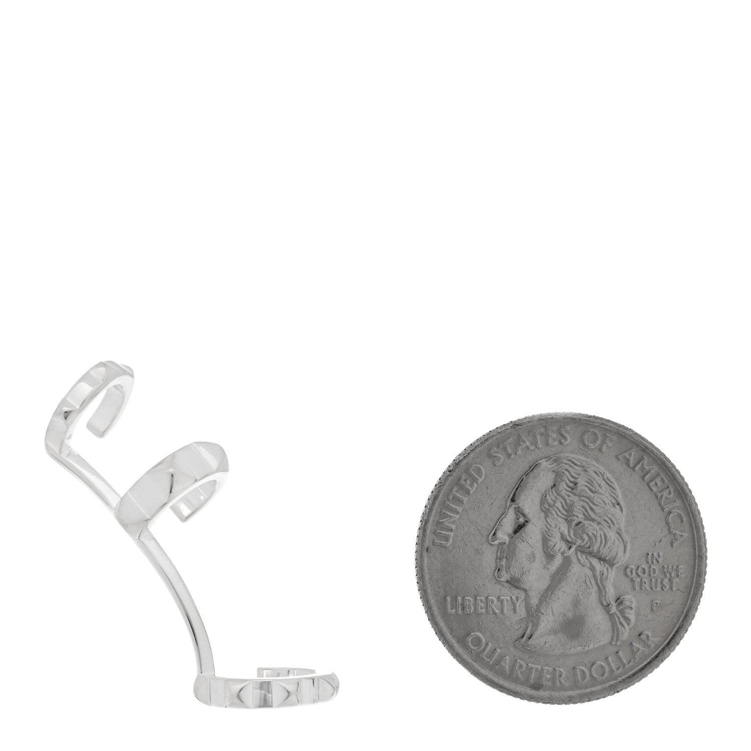 Hermes Sterling Silver Clou d'H Left Single Ear Cuff 2 of 4