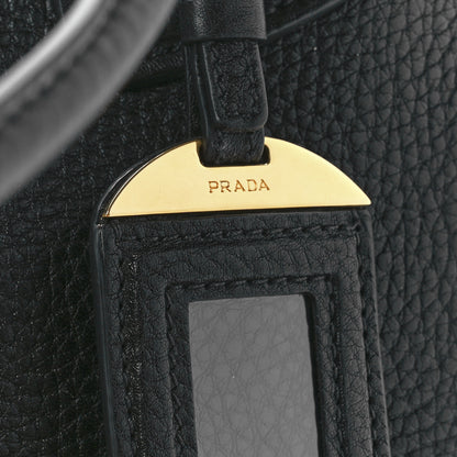 Prada Vitello Phenix Shoulder Bag Black 8 of 12