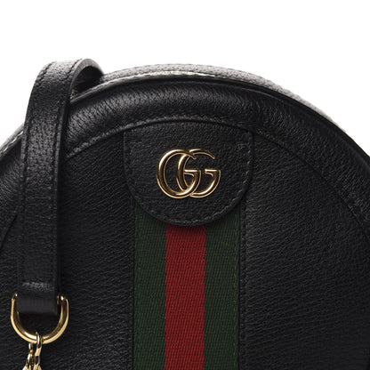 Gucci Grained Calfskin Web Mini Ophidia Round Shoulder Bag Black 10 of 10