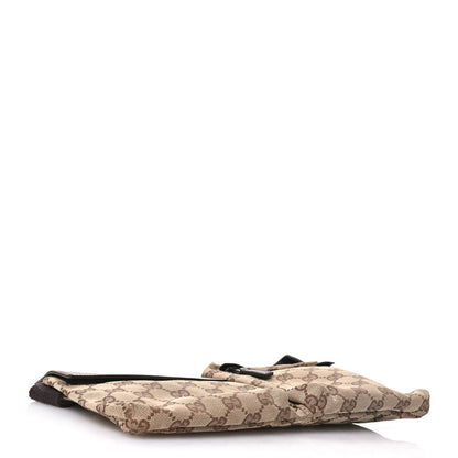 Gucci GG Monogram Web Double Pocket Belt Bag Dark Brown 4 of 10