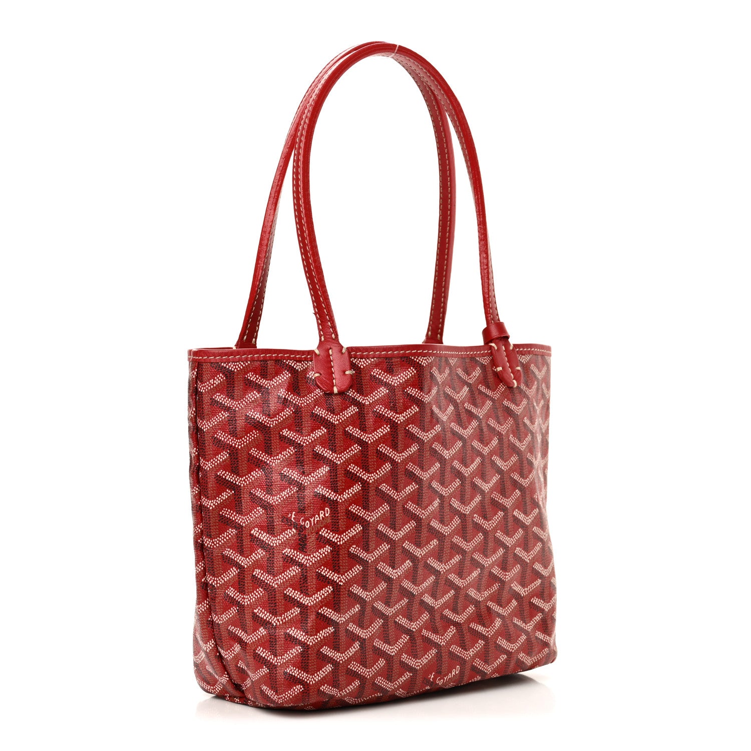 Goyard Goyardine Saint Louis Junior Jr PM Tote Red 4 of 10