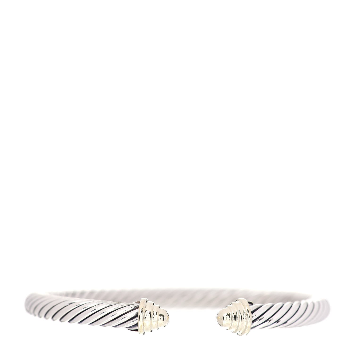 David Yurman Sterling Silver 14K Yellow Gold 5mm Cable Classics Bracelet 1 of 4