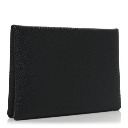 Hermes Epsom Calvi Duo Card Case Black 3 of 6