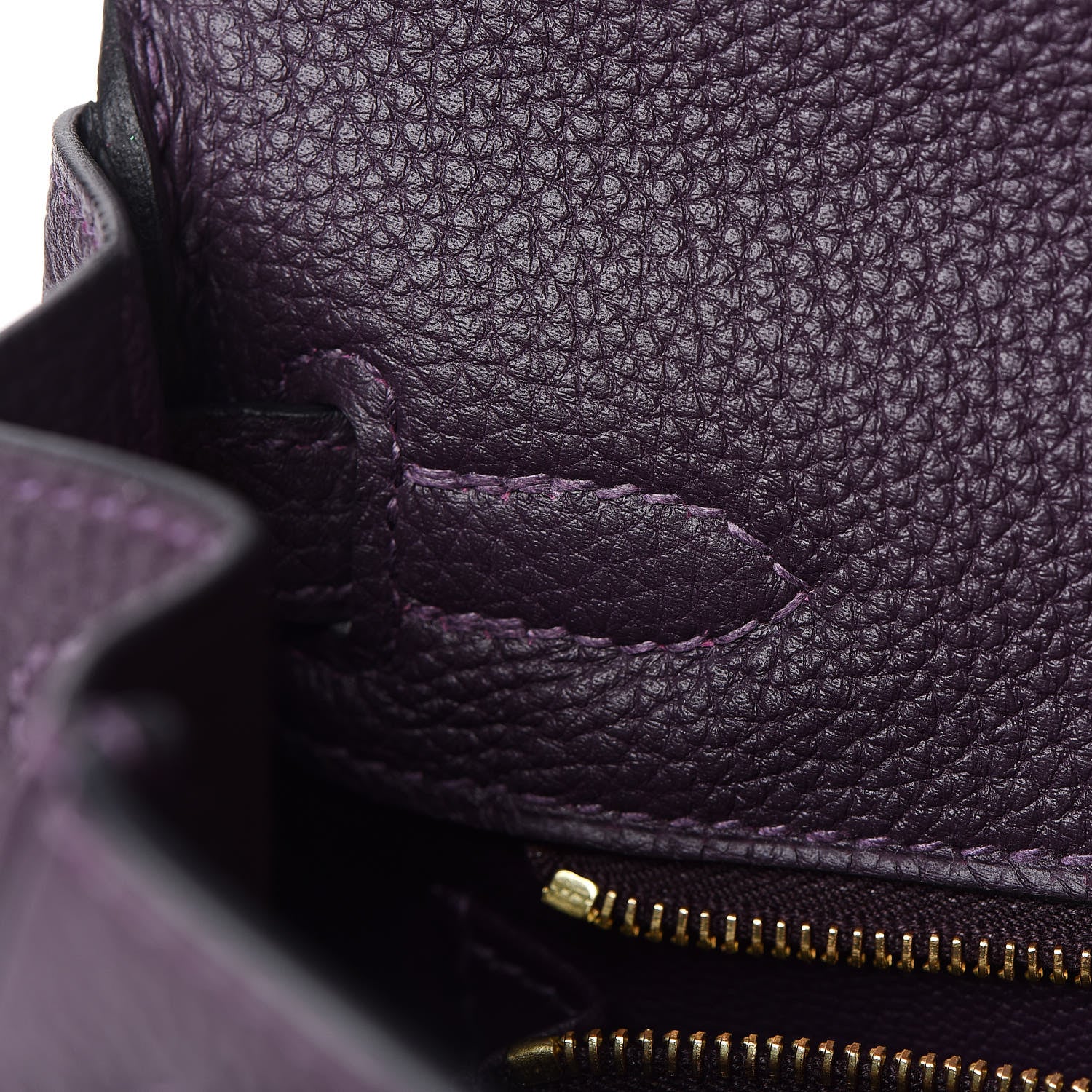 Hermes Togo Kelly Retourne 25 Raisin 16 of 38