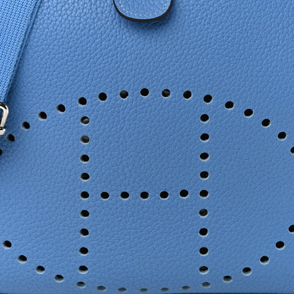 Hermes Taurillon Clemence Evelyne III PM Bleu Paradis 8 of 12