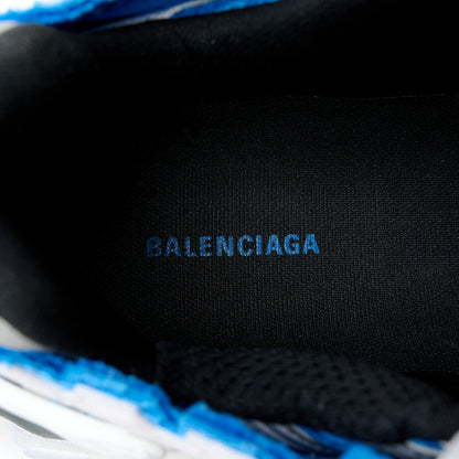 Balenciaga Mesh Rubber Bi-Color Mens Runner Sneakers 45 Grey Blue White 8 of 10