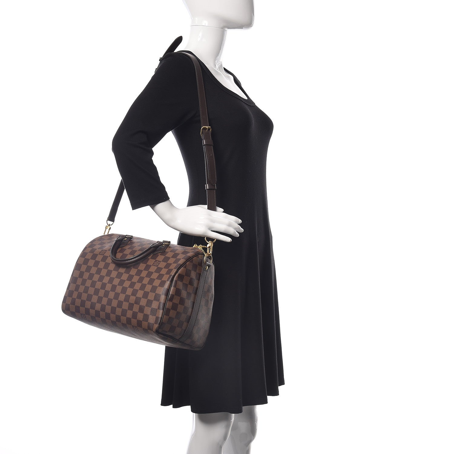Louis Vuitton Damier Ebene Speedy Bandouliere 30 3 of 10