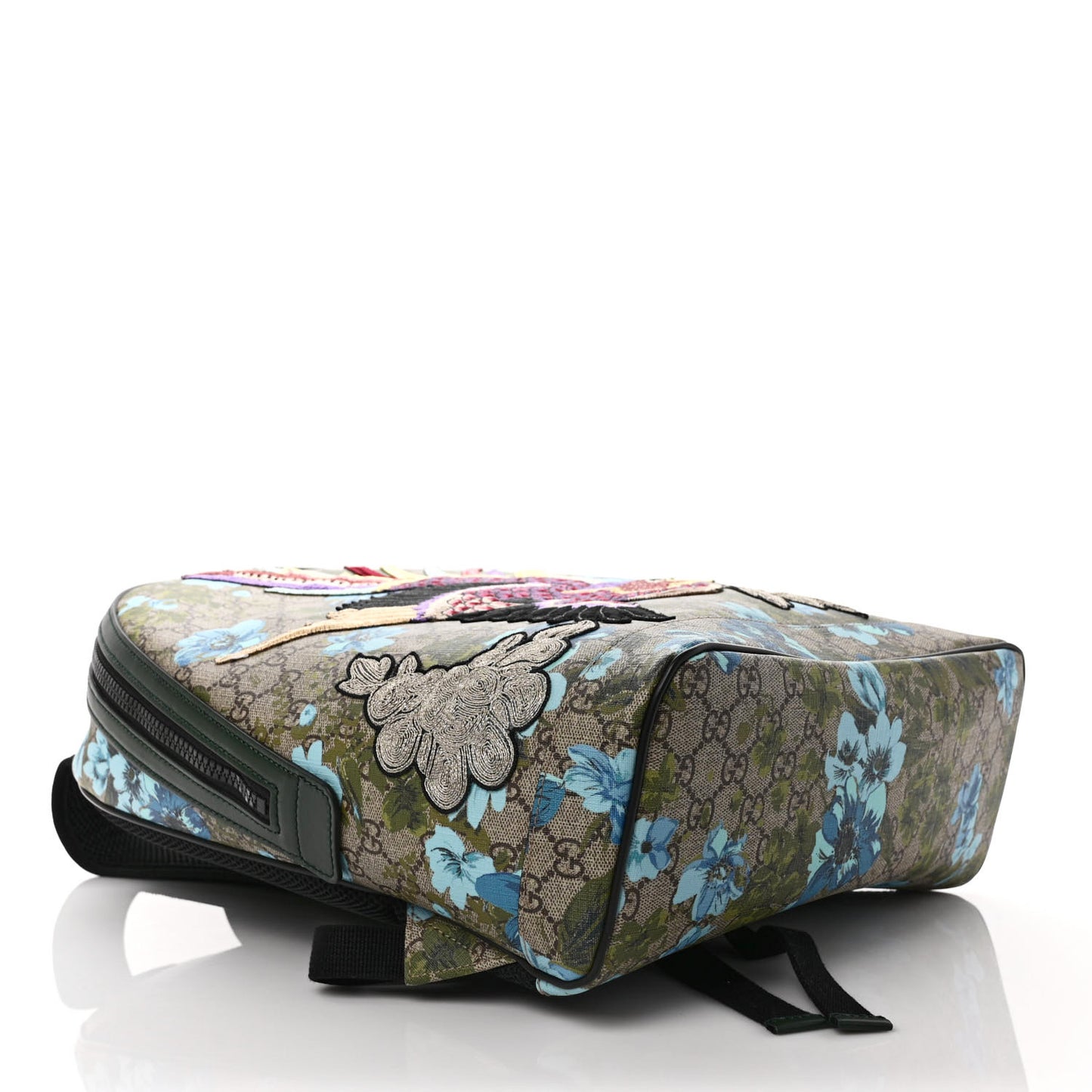 GG Supreme Monogram Blooms Bird Embroidered Dome Backpack