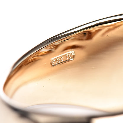 Bulgari 18K Yellow Gold Diamond Abbraccio Dome Ring 49 5 6 of 6