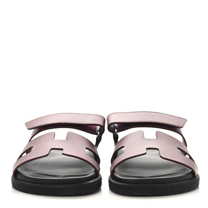 Hermes Calfskin Womens Chypre Sandals 38.5 Rouge H 3 of 10
