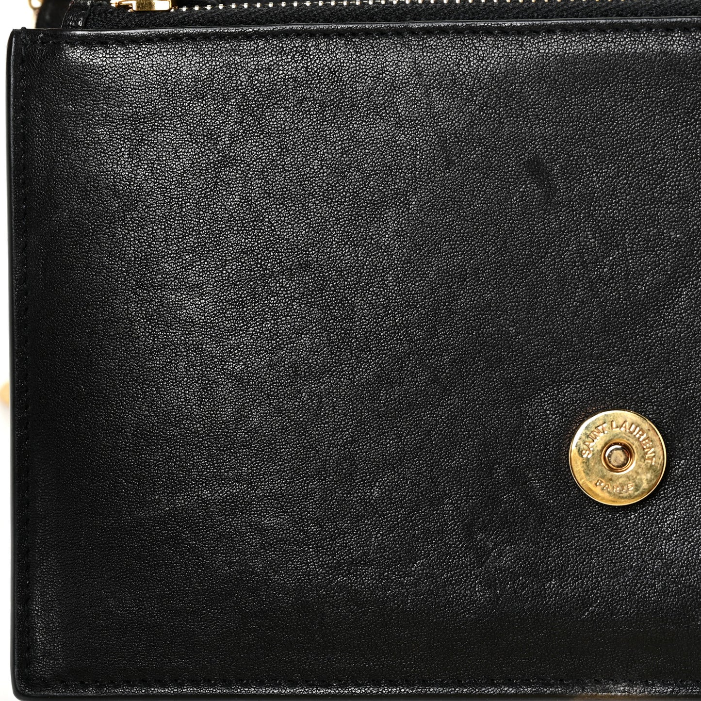 Smooth Calfskin Classic Monogram Kate Heart Tassel Heart Chain Wallet Black