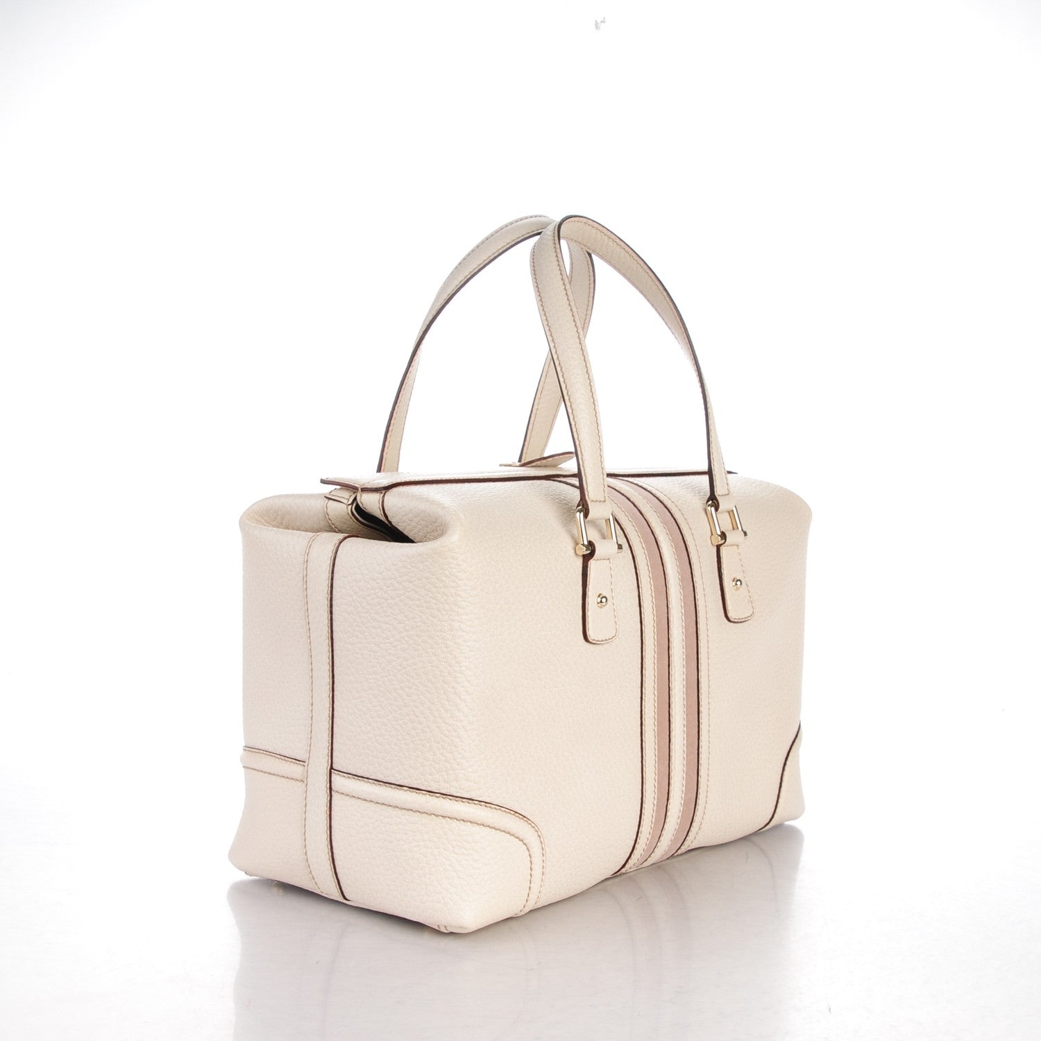 Gucci Textured Calfskin Large Treasure Boston Tote Ivory 3 of 7