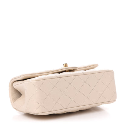 Chanel Caviar Quilted Mini Top Handle Rectangular Flap Beige 4 of 10