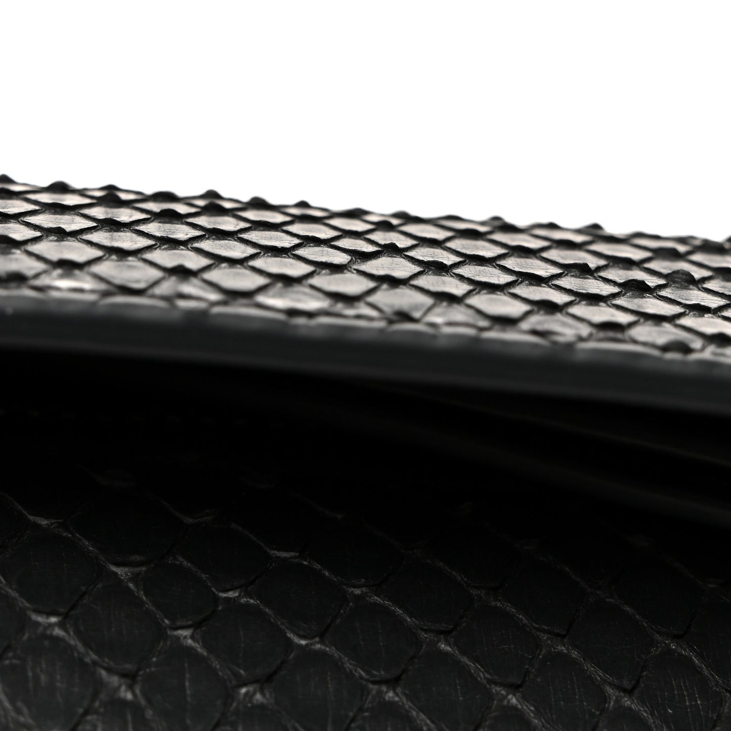 Snakeskin Mini Puzzle Bag Dark Grey