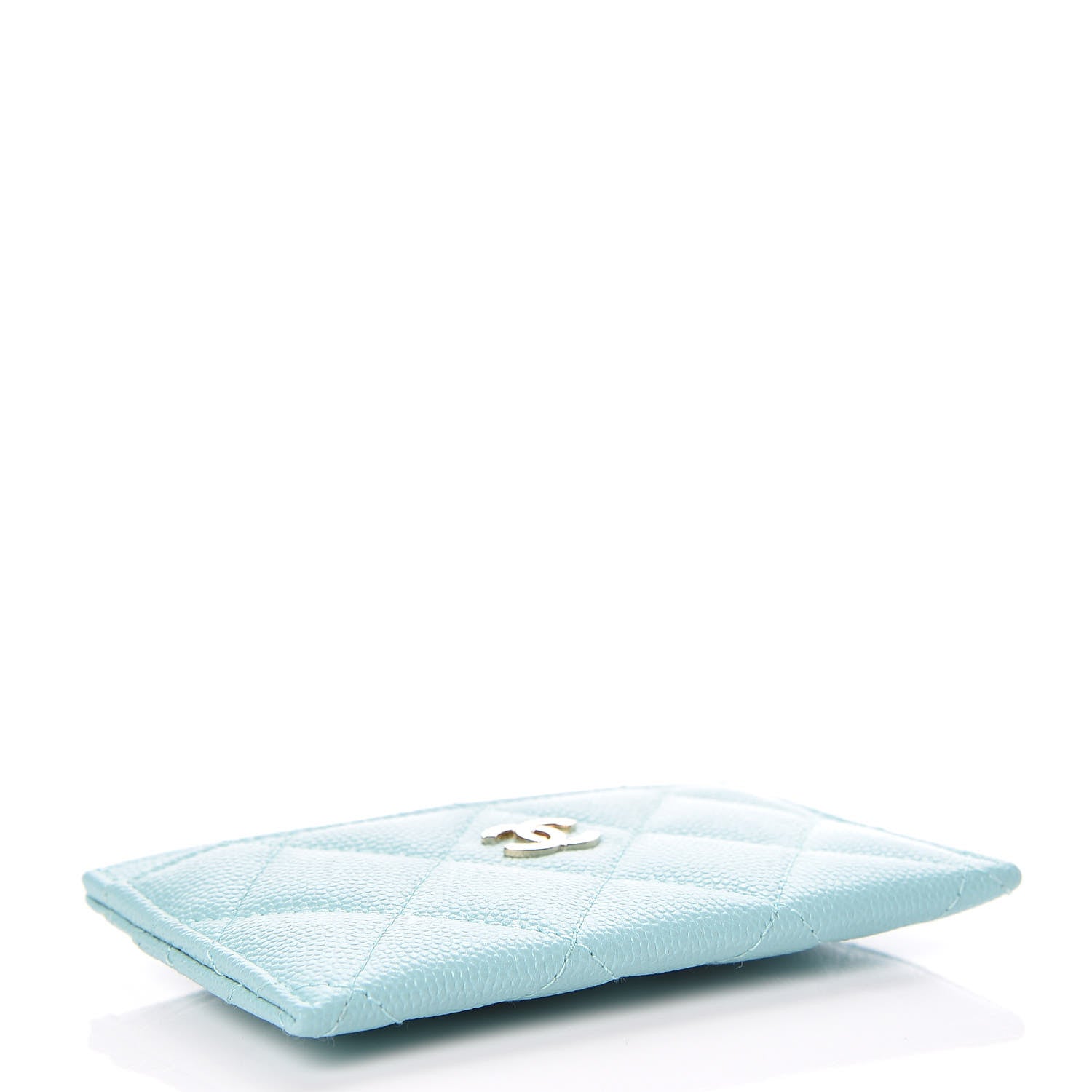 Chanel Caviar Quilted Card Holder Light Blue 4 of 9