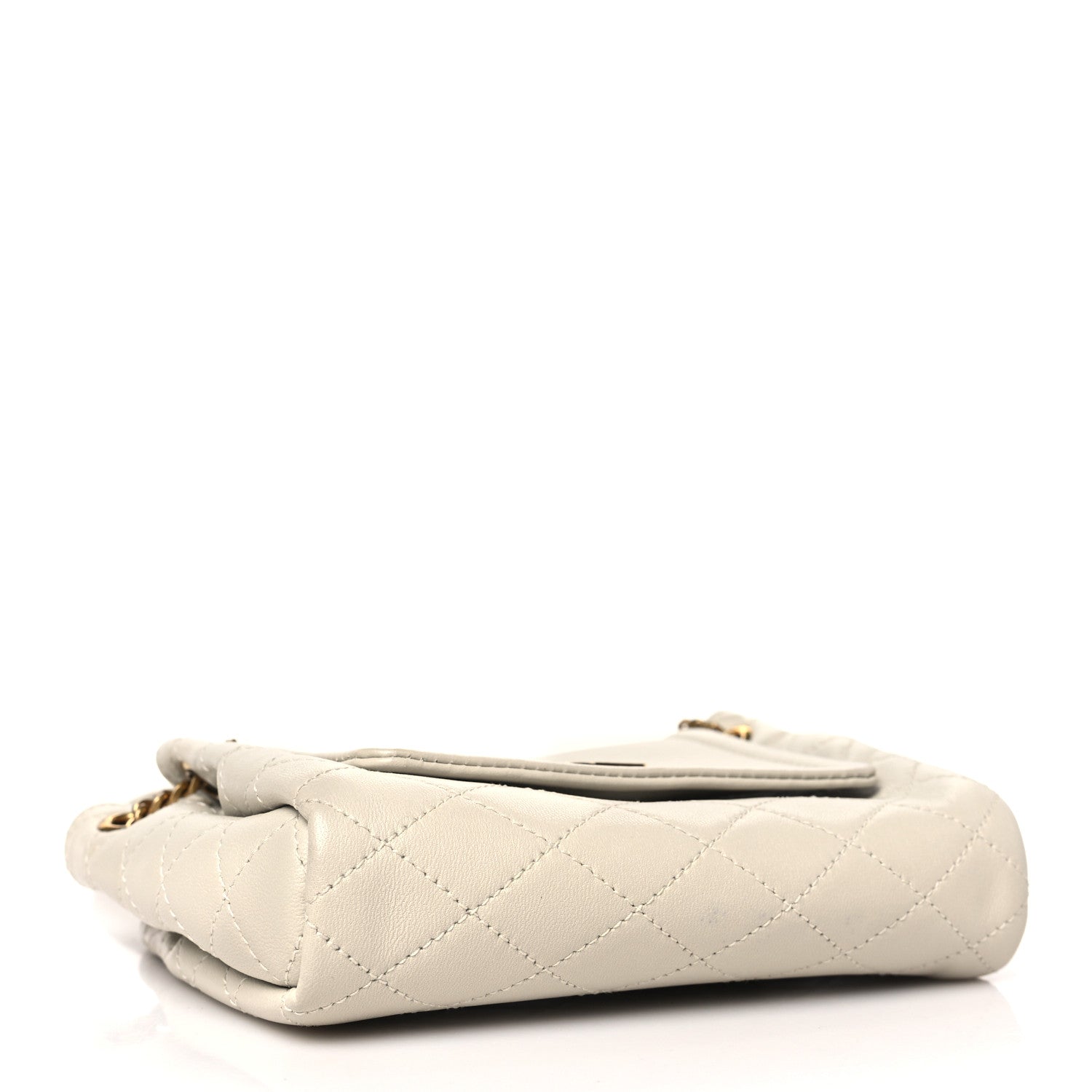 Saint Laurent Lambskin Quilted Monogram Mini Nolita Blanc Vintage 4 of 9