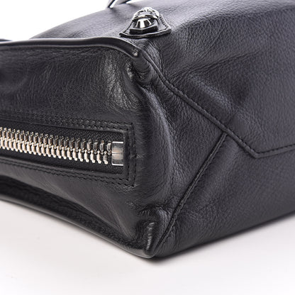 Balenciaga Grained Calfskin Papier Mini A4 Zip Around Tote Black 9 of 10