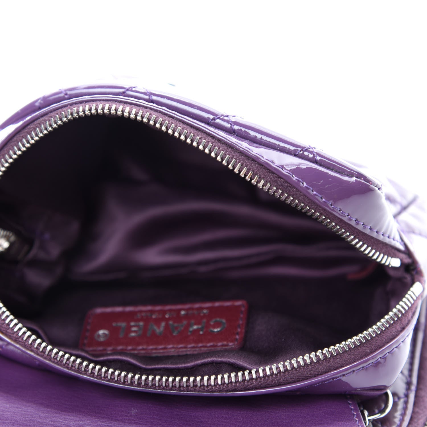 Chanel Patent Brilliant Mini Flap WOC Bag Violet 5 of 12