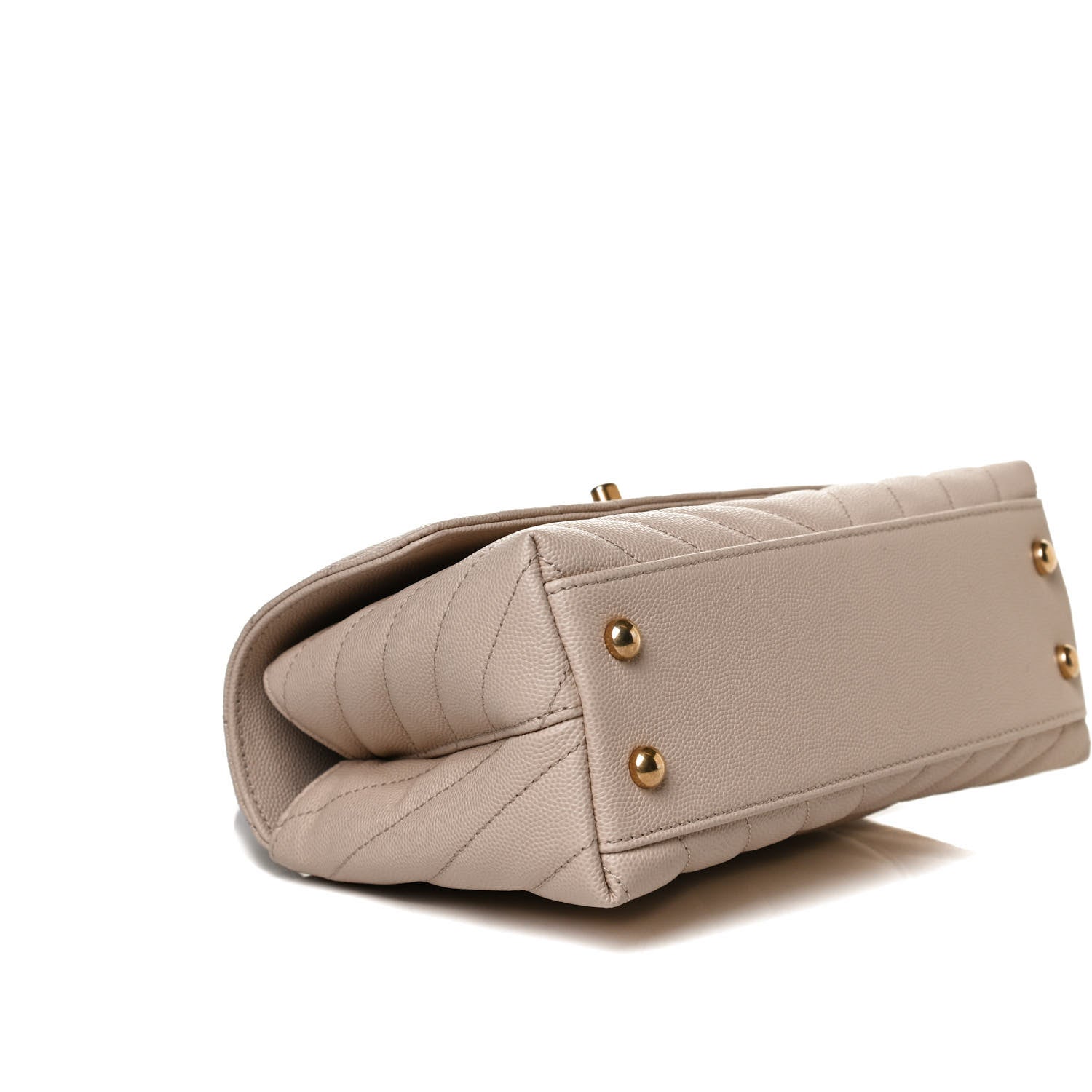 Chanel Caviar Lizard Chevron Quilted Mini Coco Handle Flap Ivory 8 of 13