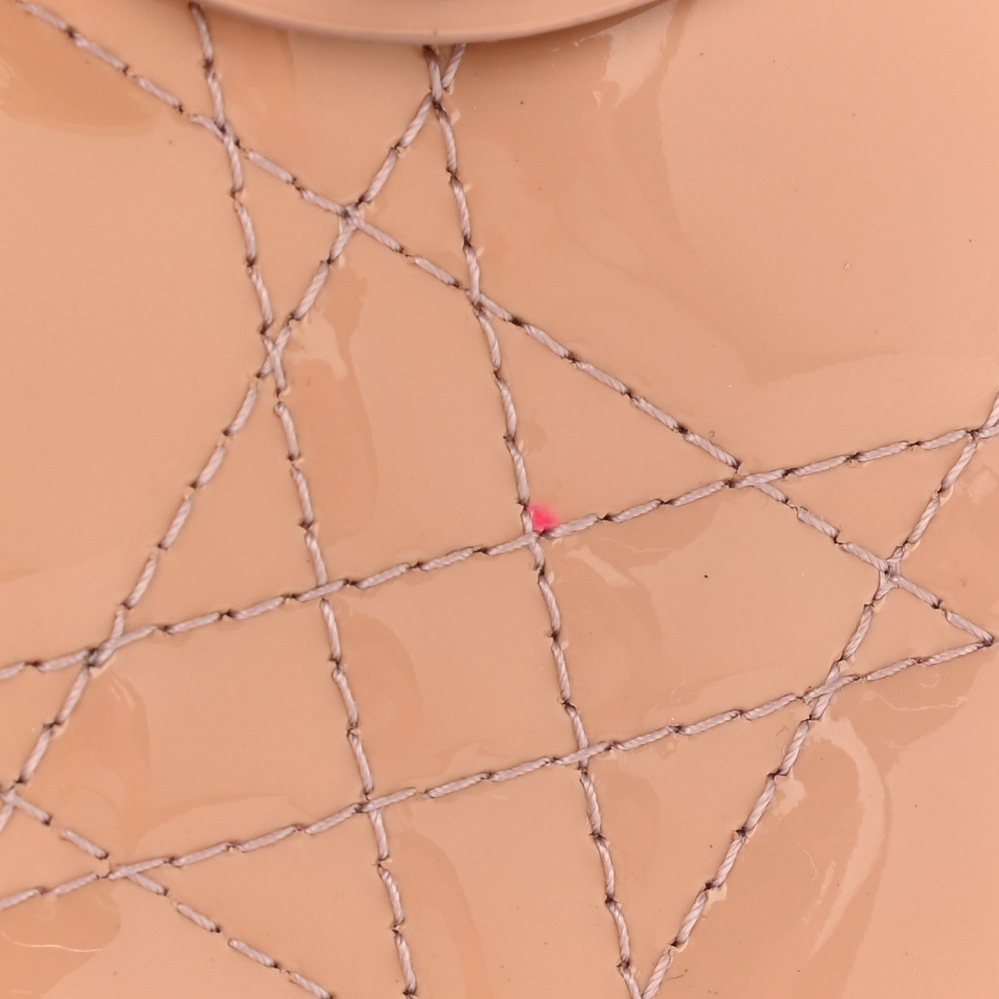 Patent Cannage Medium Lady Dior Light Pink